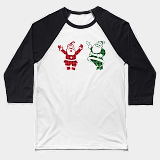 Red And Green Santa Baseball T-Shirt